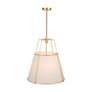 5_Artcraft Pullman 20 1/4" Wide Brass and Linen Shade Pendant Light more views
