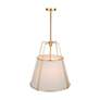 6_Artcraft Pullman 20 1/4" Wide Brass and Linen Shade Pendant Light more views