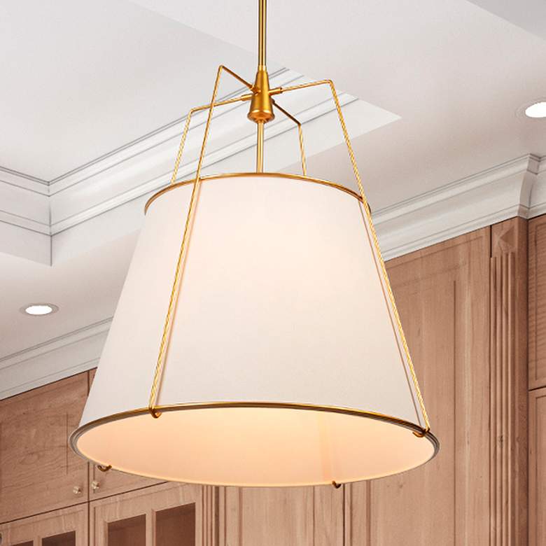 Image 1 Artcraft Pullman 20 1/4" Wide Brass Pendant Light