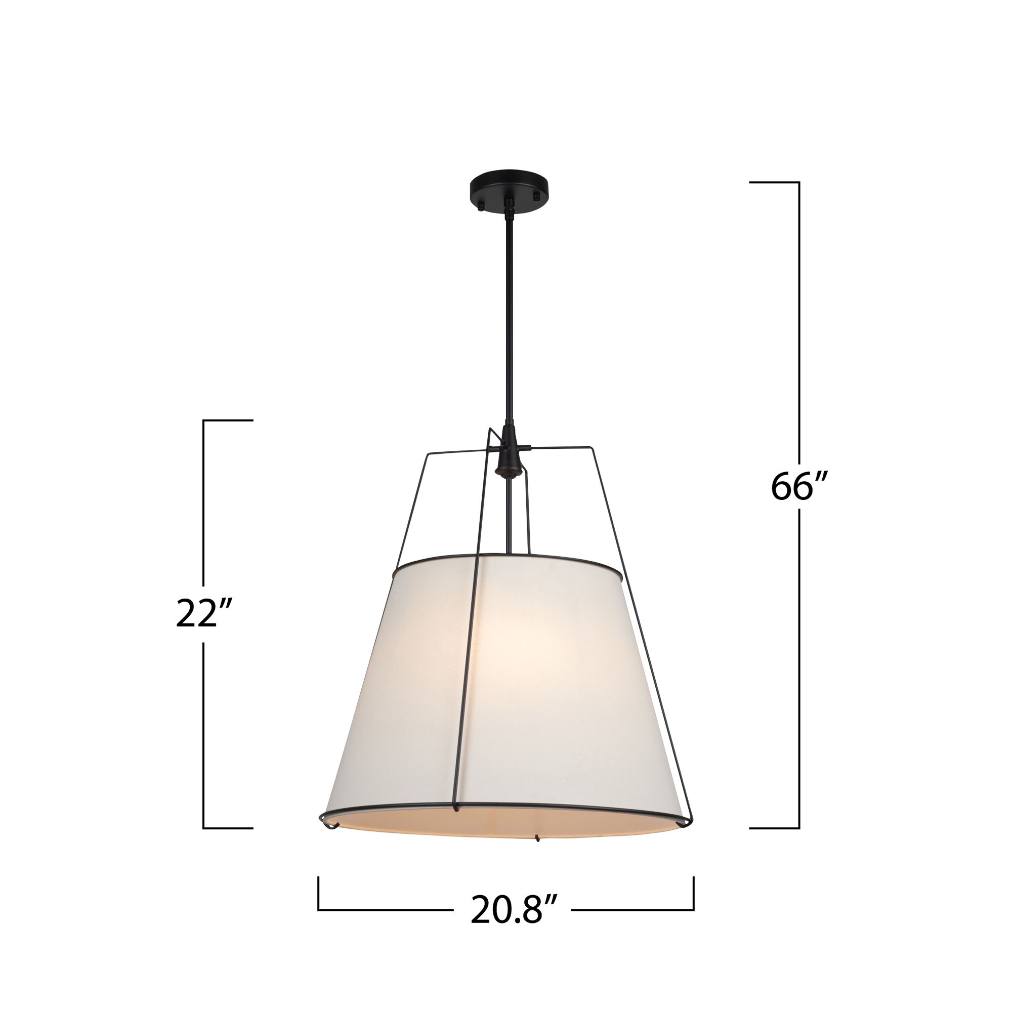 Artcraft Pullman 20 3/4" Wide Black Pendant Light