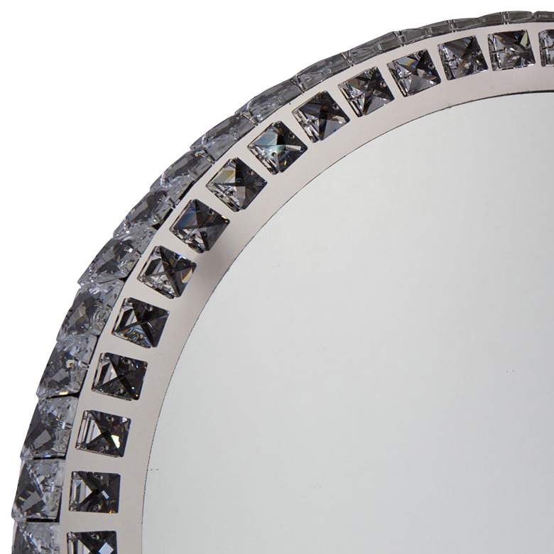 Image 2 Artcraft Reflections Crystal 24" Round LED Wall Mirror more views