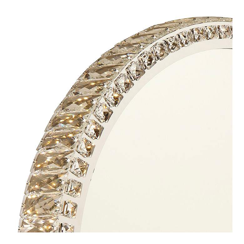 Image 2 Artcraft Reflections Crystal 31 1/2 inch Round LED Wall Mirror more views