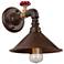 Artcraft Revival 8 1/2" High Brown and Rust Wall Sconce