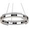 Artcraft Saturn 24" Wide Chrome and Clear LED Pendant Light