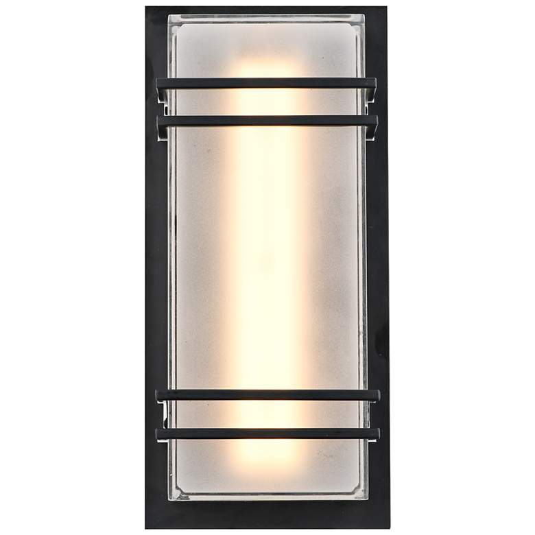 Image 1 Artcraft Sausalito 11 3/4" High Black LED Outdoor Wall Light