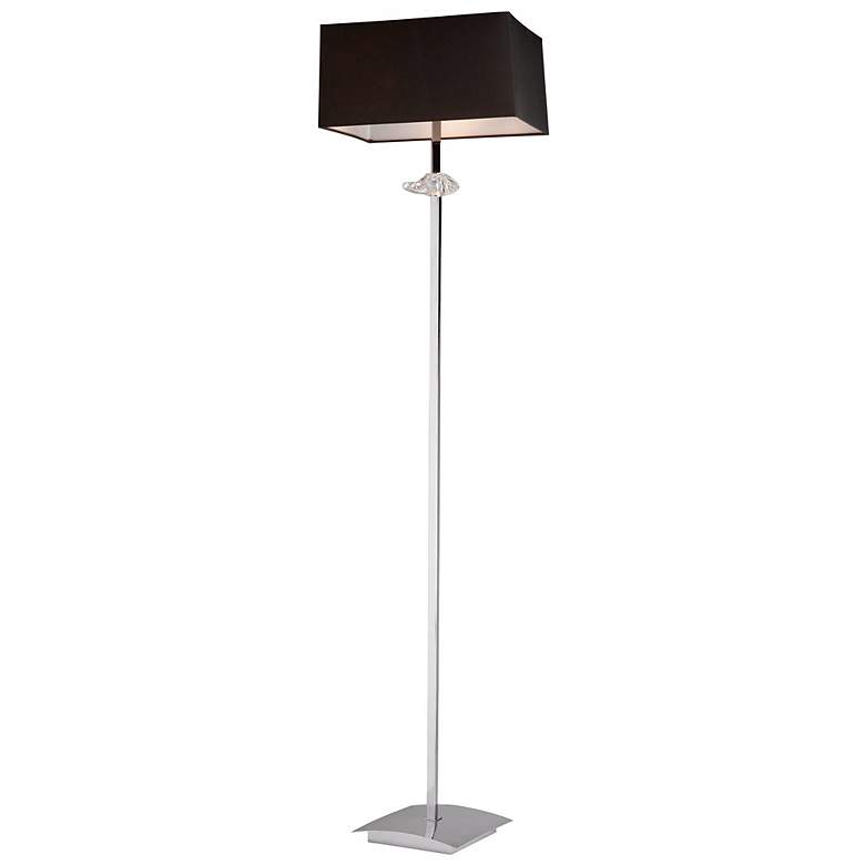 Image 1 Artcraft Savoy Black Chrome Floor Lamp