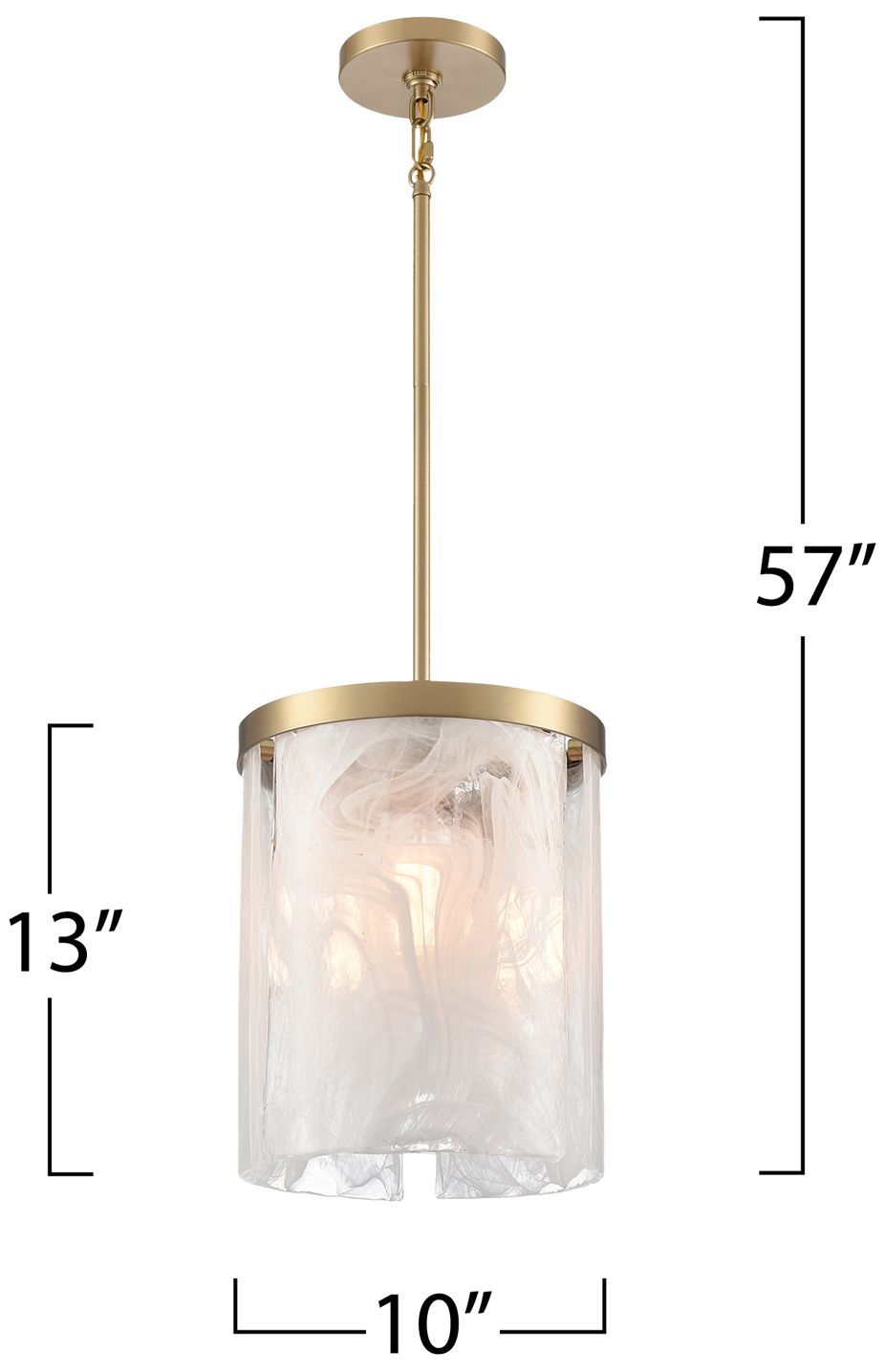 Image 7 Artcraft Skye 10" Wide Brushed Brass 3-Light Mini Pendant more views