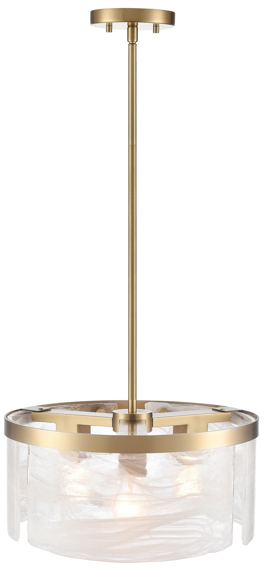 Image 3 Artcraft Skye 15" Wide Brushed Brass 3-Light Pendant more views