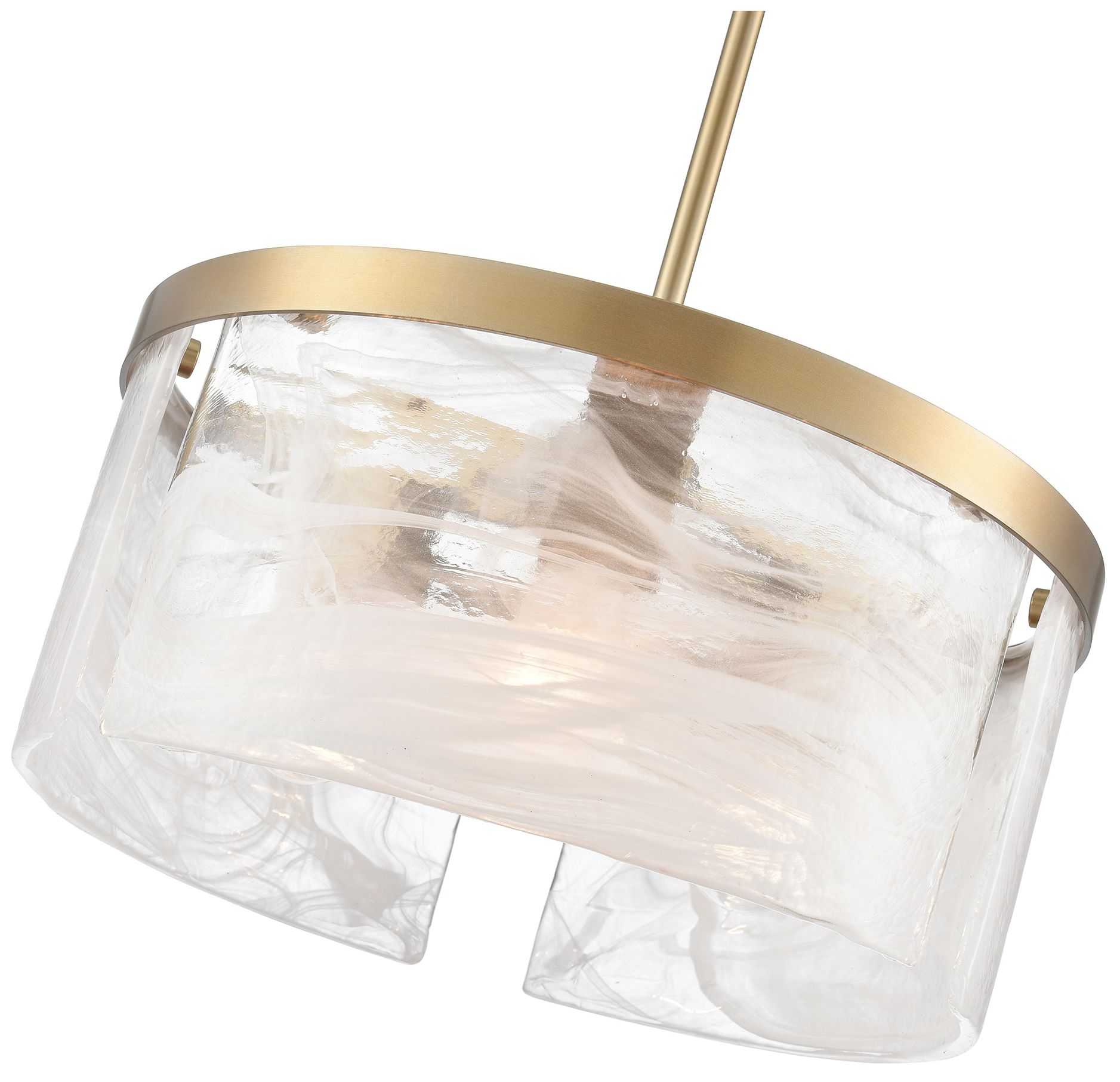 Image 4 Artcraft Skye 15" Wide Brushed Brass 3-Light Pendant more views