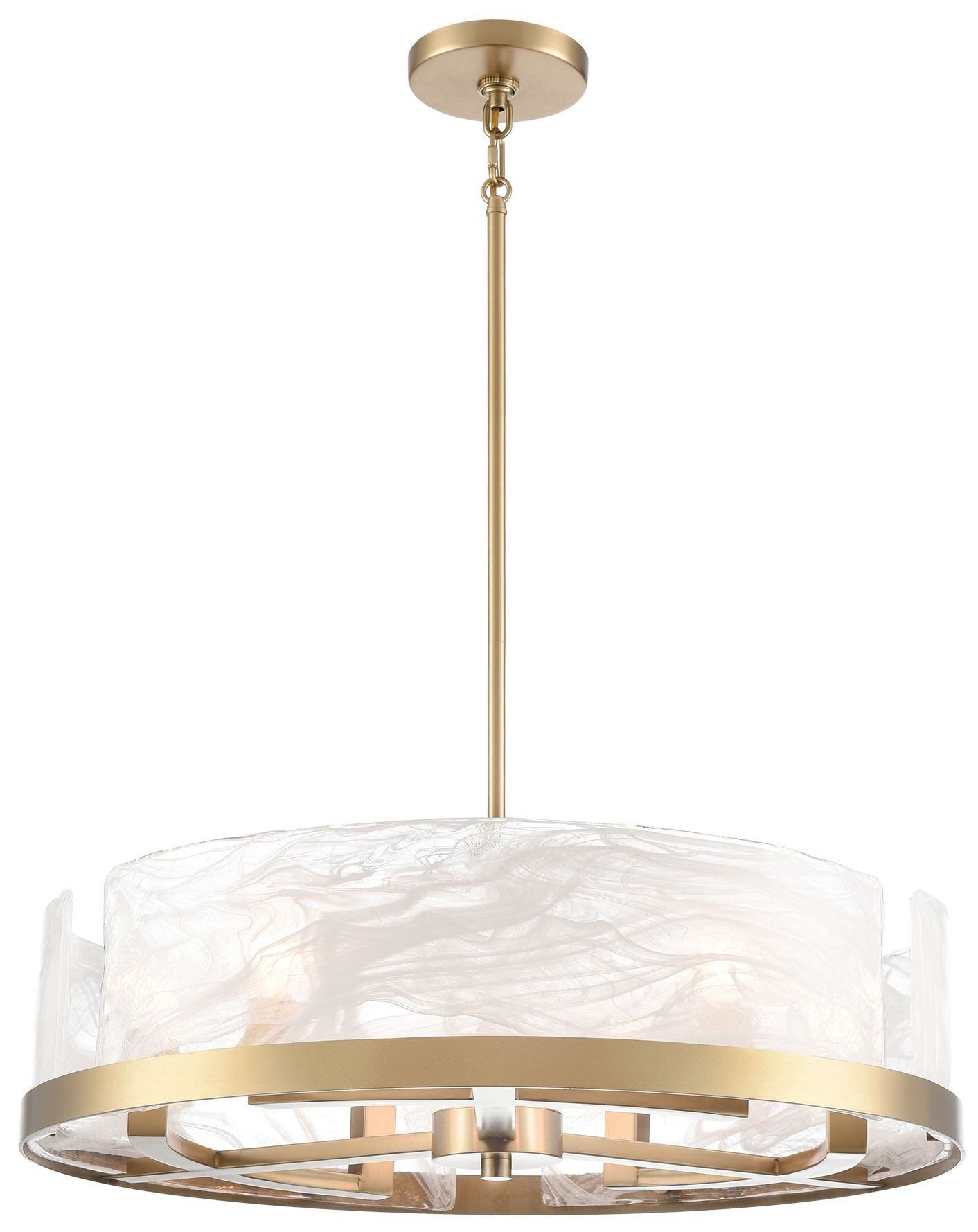 ArtCraft Skye 24" Wide Brushed Brass 6-Light Chandelier