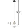 3_Artcraft Snowflake 6" Wide Black Brass LED Mini Pendant more views