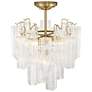 4_Artcraft Sophia 17 3/4"W Brass and Clear Glass Ceiling Light more views