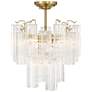 5_Artcraft Sophia 17 3/4"W Brass and Clear Glass Ceiling Light more views