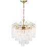 2_Artcraft Sophia 22 3/4"W Brass and Clear Glass Chandelier more views