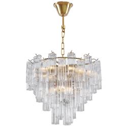 Artcraft Sophia 26" Wide Brass and Clear Glass Chandelier