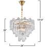 3_Artcraft Sophia 26" Wide Brass and Clear Glass Chandelier more views