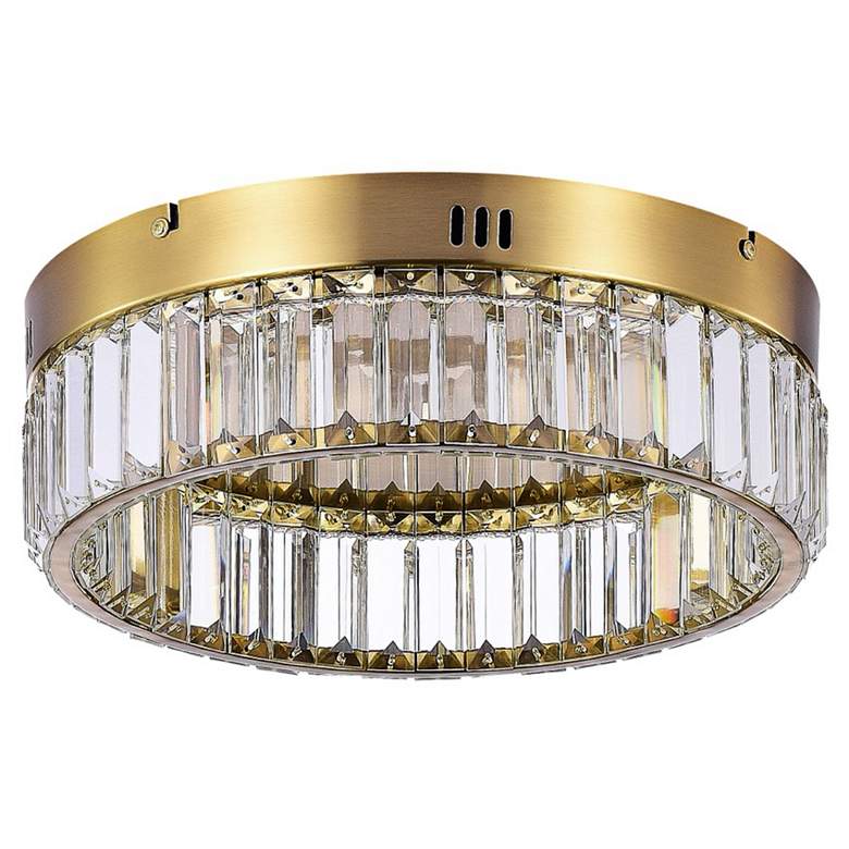 Image 3 Artcraft Stella 13 3/4" Wide Brushed Brass LED Ceiling Light more views