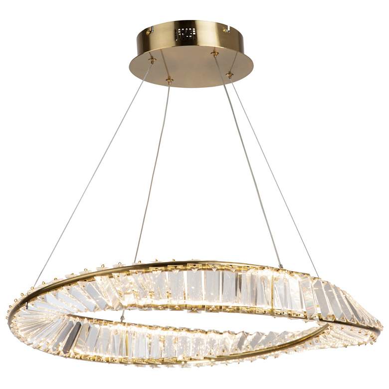 Image 1 Artcraft Stella 23 3/4" Wide Brushed Brass LED Pendant Light