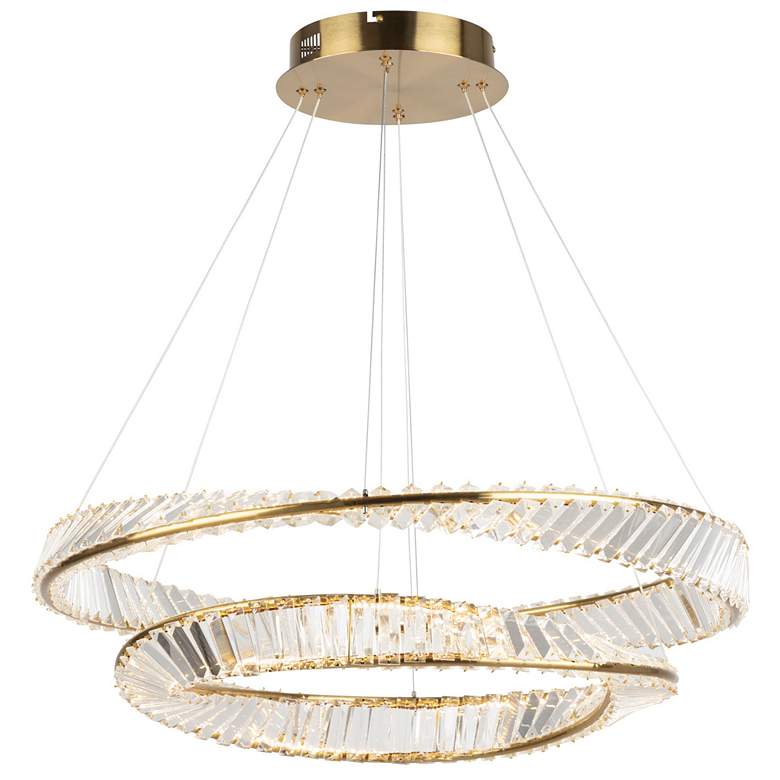 Image 1 Artcraft Stella 31 1/2" Wide Brushed Brass LED Chandelier