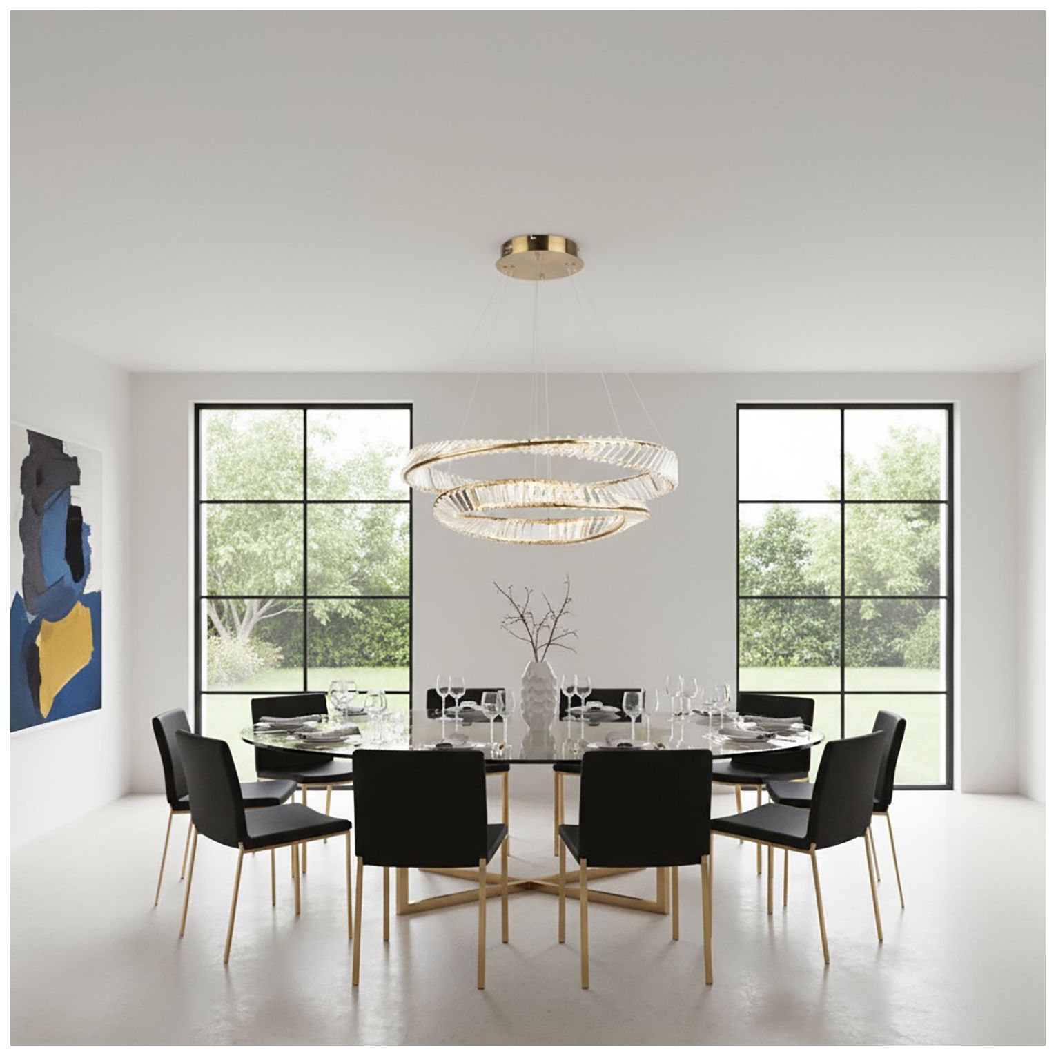 Artcraft Stella 31 1/2" Wide Brushed Brass LED Chandelier