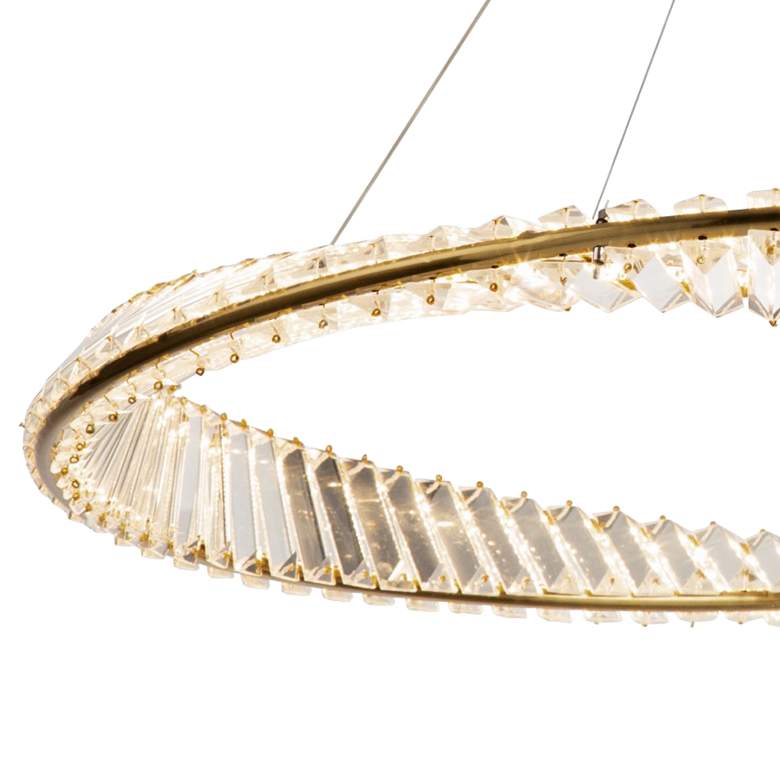 Image 3 Artcraft Stella 31 1/2" Wide Brushed Brass LED Pendant Light more views