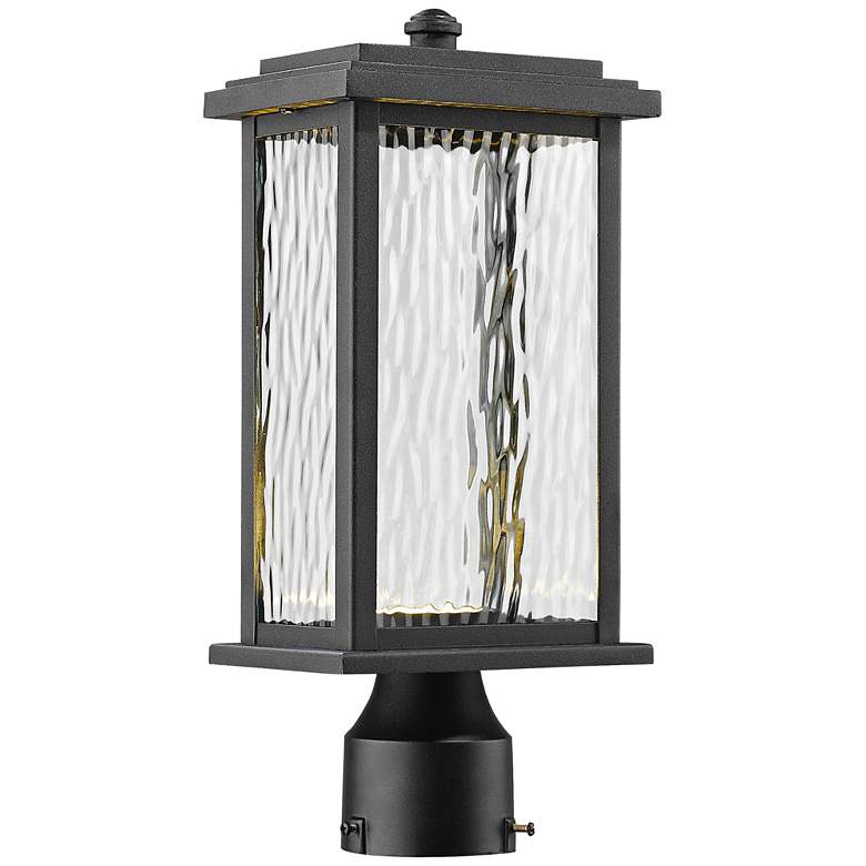 Image 1 Artcraft Sussex 13 1/2" High Black LED Outdoor Post Light