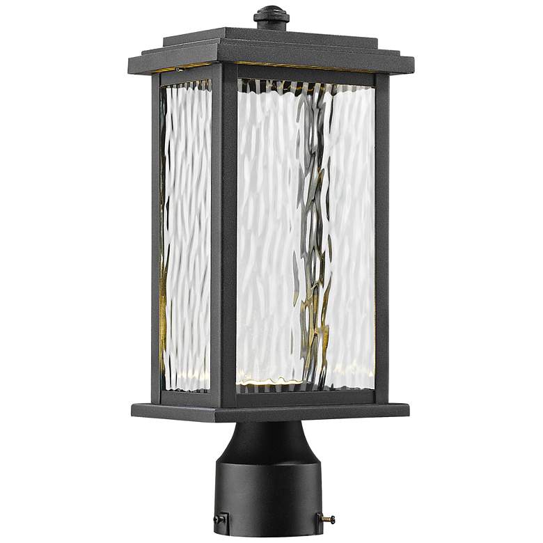 Image 1 Artcraft Sussex 13 1/2 inch High Black LED Outdoor Post Light