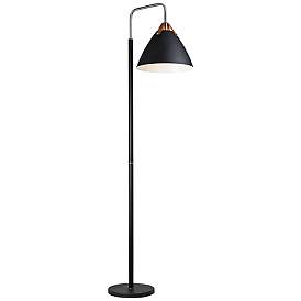 Image1 of Artcraft Tote 71 1/2" Offset Arm Black Finish Modern Floor Lamp