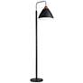 Thumbnail1 of Artcraft Tote 71 1/2" Offset Arm Black Finish Modern Floor Lamp