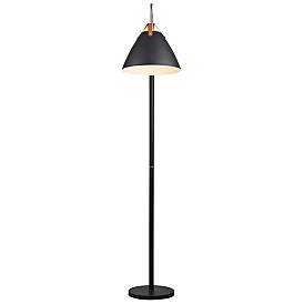 Image3 of Artcraft Tote 71 1/2" Offset Arm Black Finish Modern Floor Lamp more views