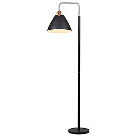 Image4 of Artcraft Tote 71 1/2" Offset Arm Black Finish Modern Floor Lamp more views