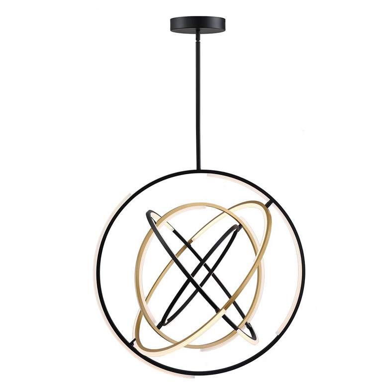 Image 1 Artcraft Trilogy Integrated LED 32 in. Pendant Black and Gold