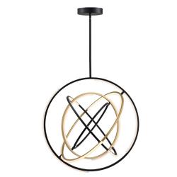 Artcraft Trilogy Integrated LED 32 in. Pendant Black and Gold