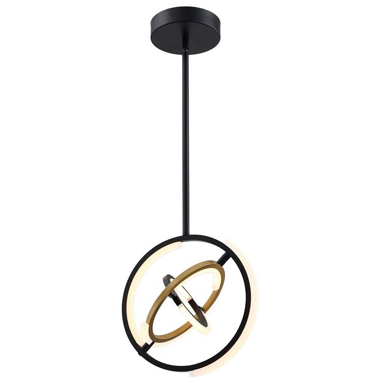 Image 1 Artcraft Trilogy LED 13" Pendant Black and Gold