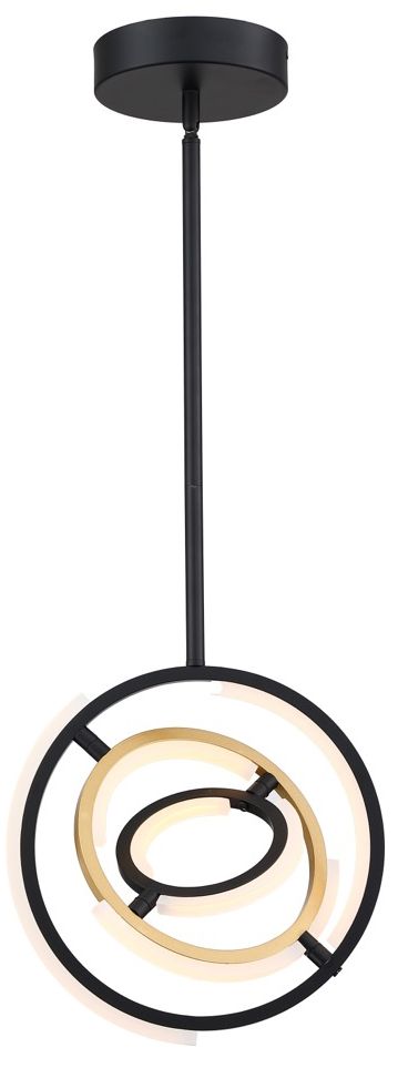 Image 2 Artcraft Trilogy  LED 13" Pendant Black and Gold more views