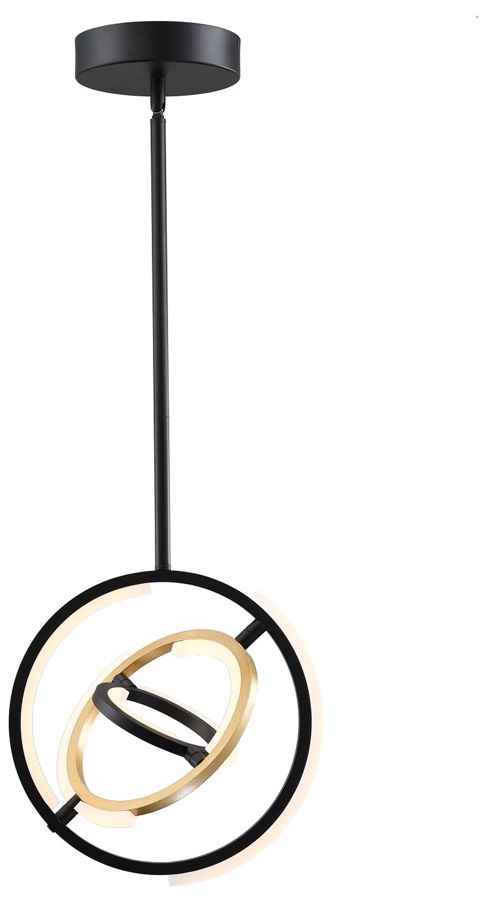 Image 3 Artcraft Trilogy  LED 13" Pendant Black and Gold more views