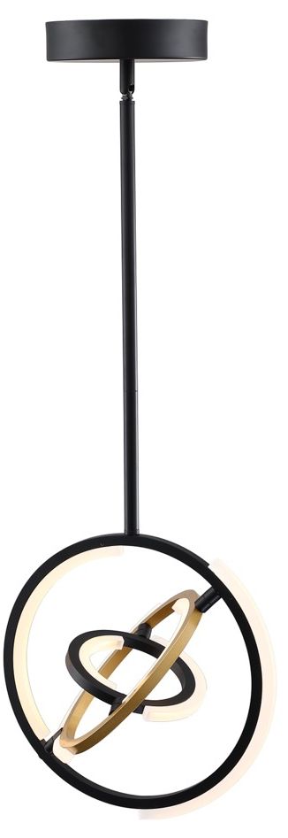 Image 4 Artcraft Trilogy  LED 13" Pendant Black and Gold more views