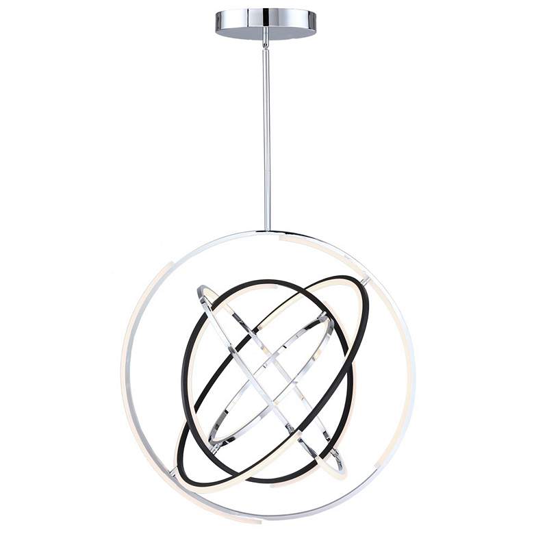 Image 1 Artcraft Trilogy LED 32" Pendant Polished Nickel