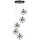 Artcraft Tulip 9" Wide 5-Light Matte Black Modern LED Pendant