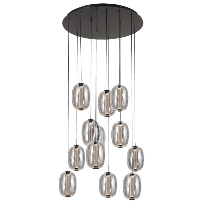 Image 1 Artcraft Vega 23 1/2" Wide Black LED Multi-Light Pendant