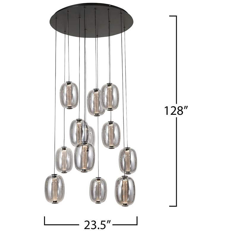 Image 3 Artcraft Vega 23 1/2" Wide Black LED Multi-Light Pendant more views