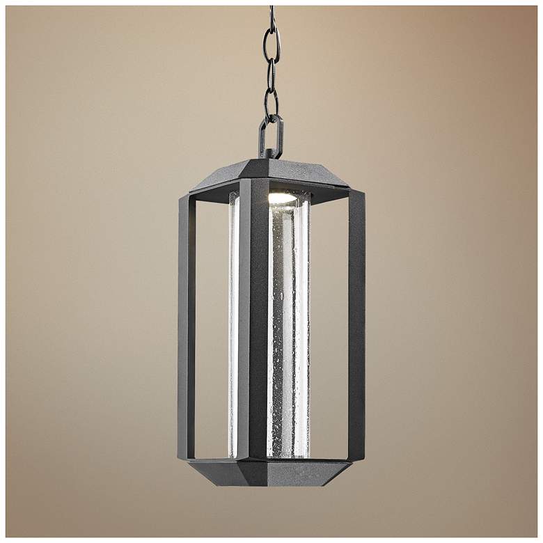 Image 1 Artcraft Wexford 15 inchH Black LED Outdoor Hanging Light