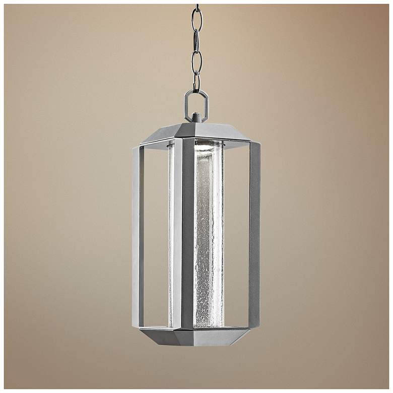 Image 1 Artcraft Wexford 15"H Silver LED Outdoor Hanging Light