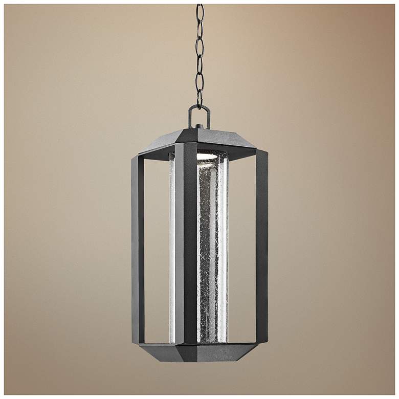 Image 1 Artcraft Wexford 18 1/2"H Black LED Outdoor Hanging Light