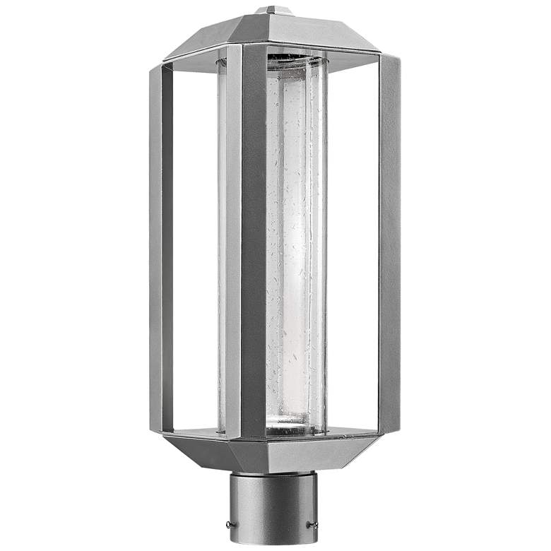 Image 1 Artcraft Wexford 19 3/4 inchH Silver Leaf LED Outdoor Post Light