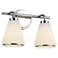 ArtCraft Zoey 10" High Polished Nickel 2-Light Wall Sconce