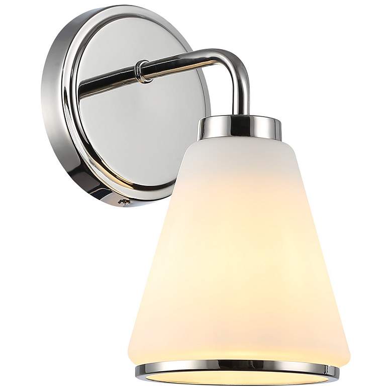 Image 1 ArtCraft Zoey 10" High Polished Nickel Wall Sconce