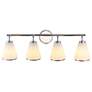 3_ArtCraft Zoey 30 1/4"W Polished Nickel 4-Light Bath Light more views