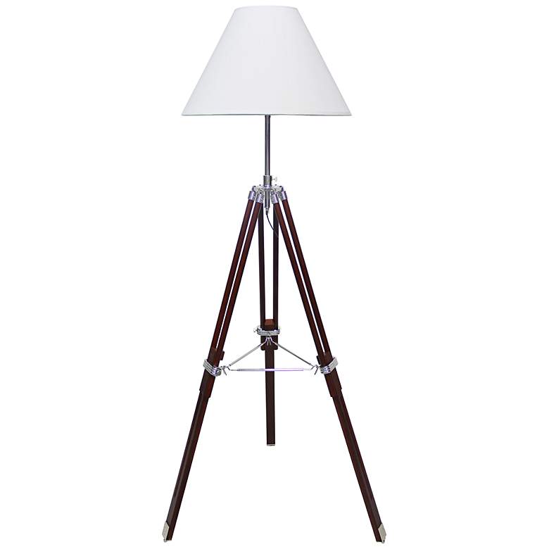 Image 1 Artech Natural Wood Tripod Floor Lamp