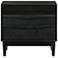 Artemio 2 Drawer Nightstand with Shelf in Wood and Black Finish